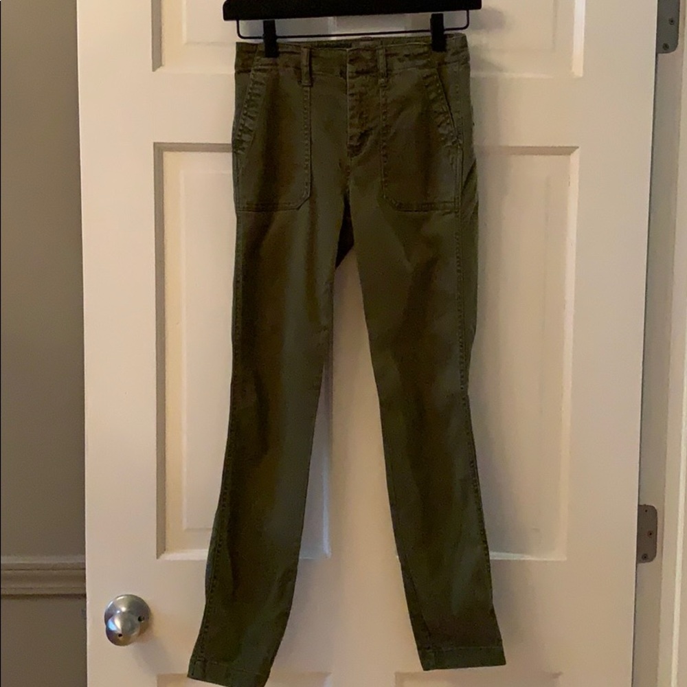 J Crew army green skinny jeans